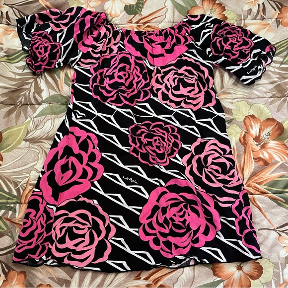 Missing Polynesia Girls Size Large Floral Tribal Print Dress - Picture 7 of 8